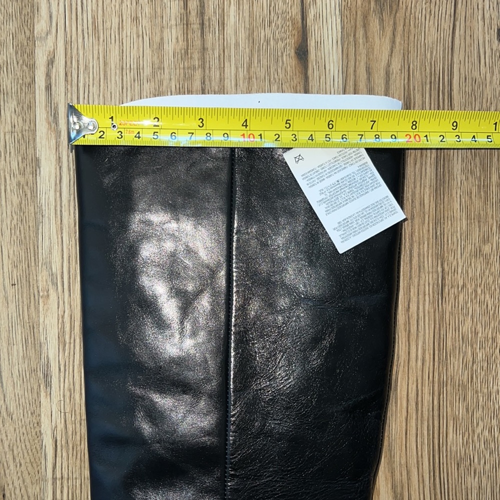 NEW! Zara 3.1” Heeled Leather Knee Boots Size 41 - Picture 13 of 14